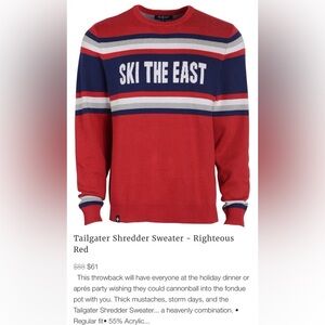 Ski The East Shredder Sweater - Red, White, and Blue